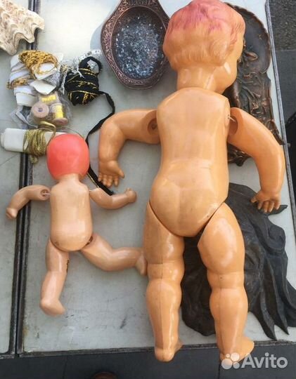 Куклы целлулоидные старые, две шт