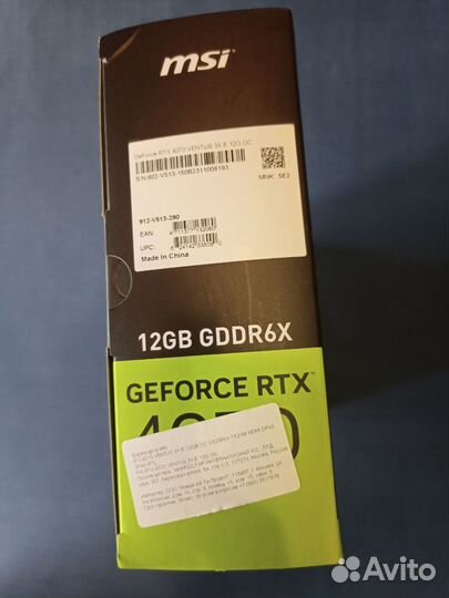 Видеокарта rtx 4070 12GB MSI