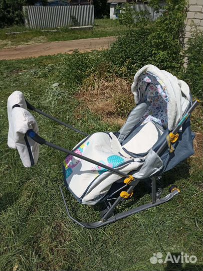 Детские санки коляска ника