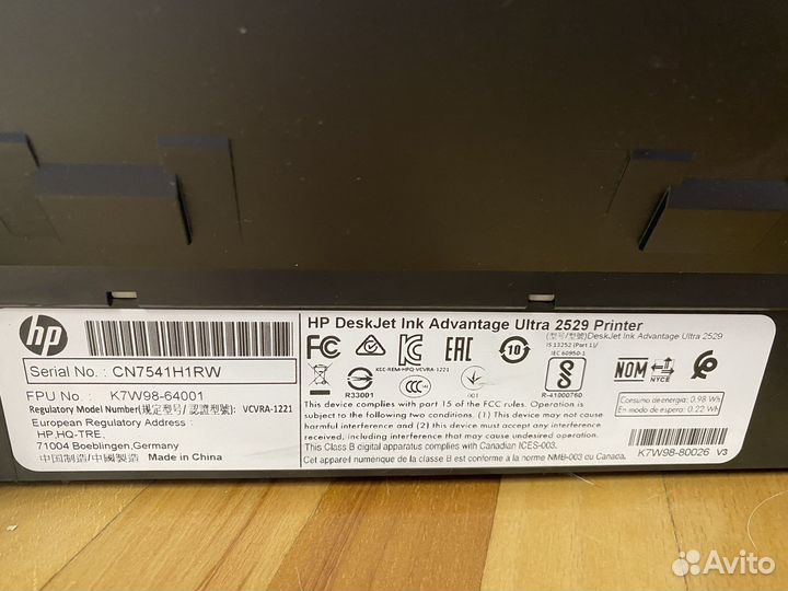 Принтер цветной HP deskjet 2529 3в1