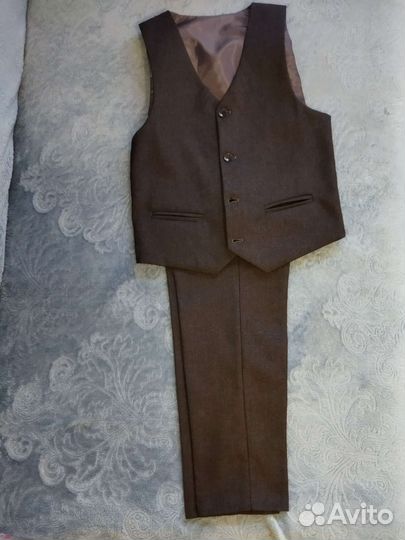 Костюм двойка жилет+брюки 134