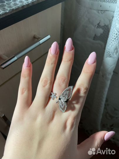 Кольцо бабочка