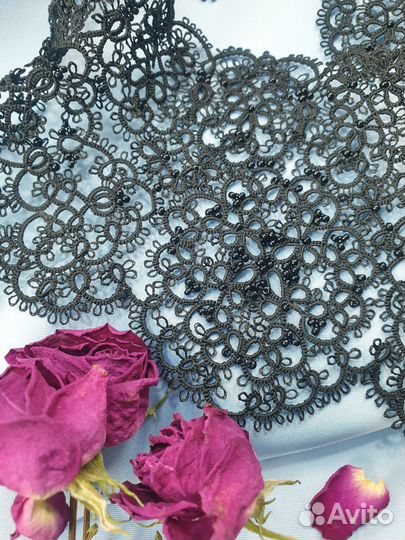 Кружевное колье. Фриволите