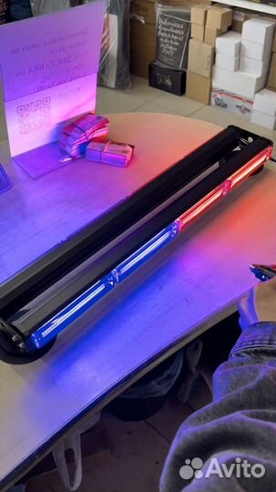 Балка - мигалка, красно-синяя, светодиодная 59 см