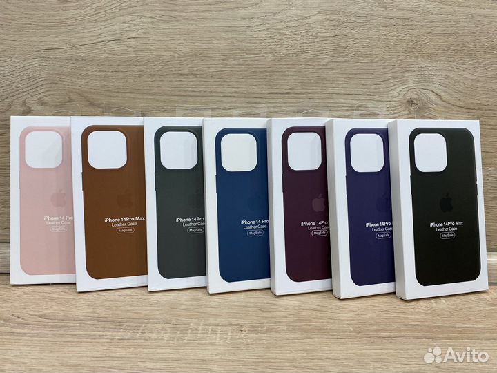 Чехол на iPhone 14 Pro Max кожаный