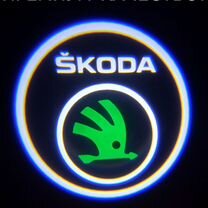 Проекции в двери Skoda. Cтекло. Не выгорают*