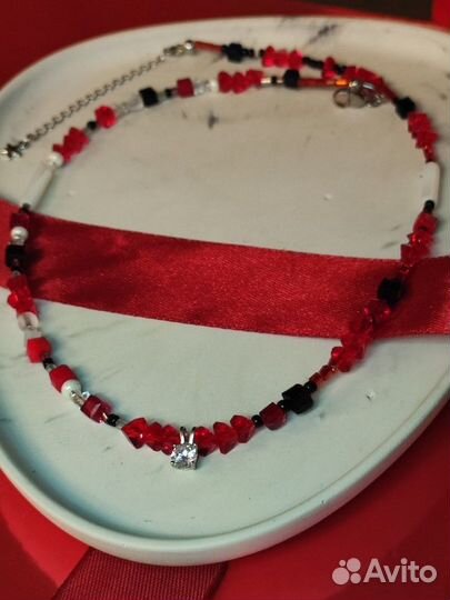 Бусы ручной работы колье украшение чокер