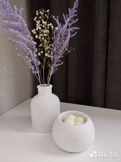 Декор из гипса/ декор интерьера/ натуральные свечи