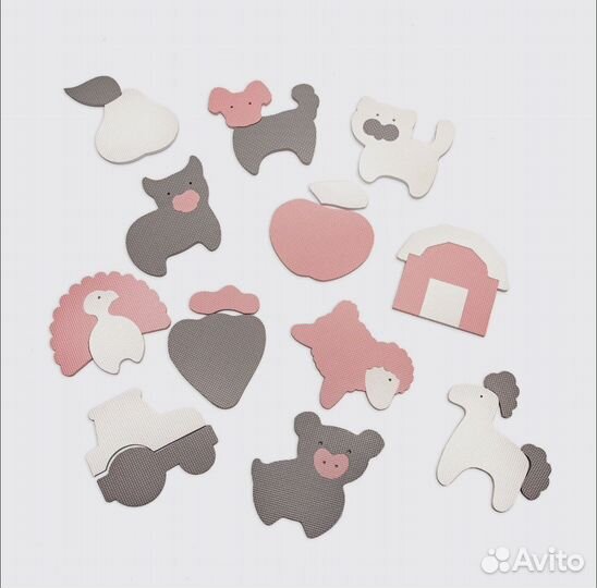 Игровой детский коврик пазл 120х90