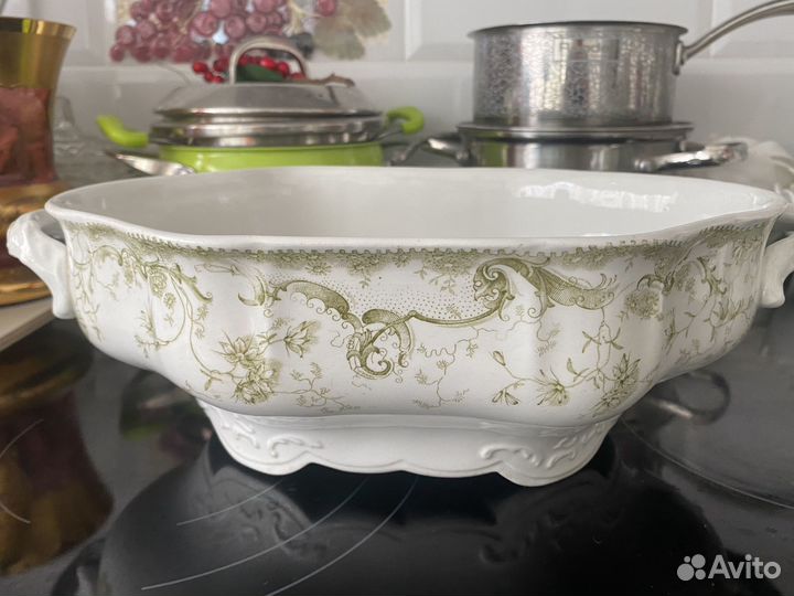 Блюдо 19 век Англия антикварное. и Супница