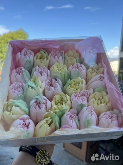 Тюльпаны из зефира