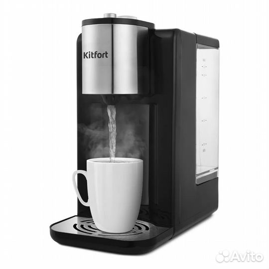 Термопот Kitfort кт-2502, 2.2л, черный, серебристы