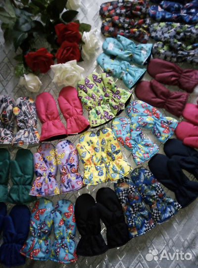 Варежки непромокаемые детские для девочки