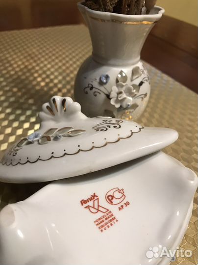 Шкатулка и вазочка Кисловодский фарфор