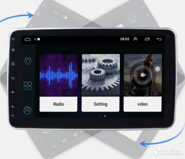 Магнитола 1 дин с экраном 10,2 дюйма 2+32Гб