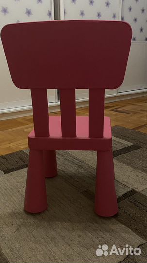 Розовый детский стул IKEA