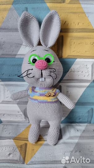 Мягкая игрушка заяц ручной работы