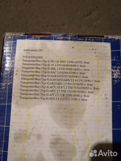 Тормозные колодки volkswagen т4
