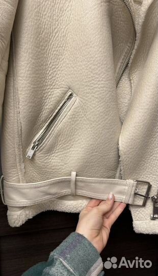 Популярная дубленка zara оригинал зара белая