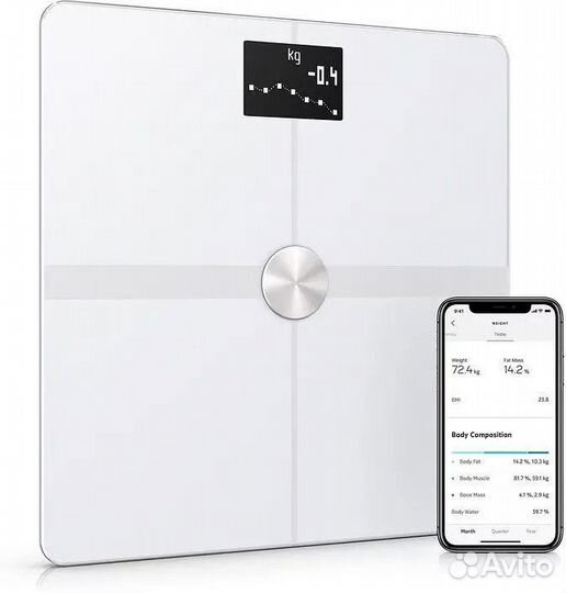 Умные весы Withings Body+ WBS05 черный/белый