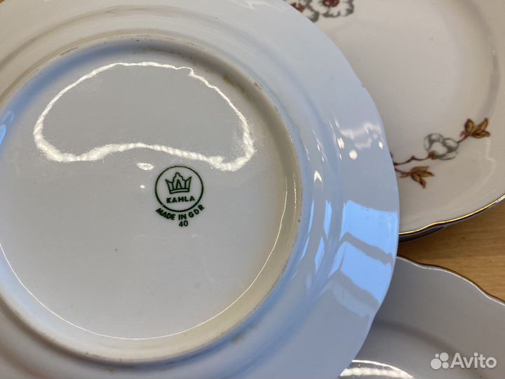 Тарелки гдр kahla фарфор, 6 шт