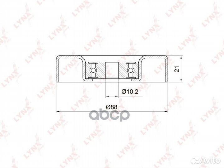 Ролик обводной приводного ремня PB7034 lynxauto