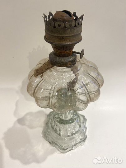 Керосиновая лампа, стекло. Настольная
