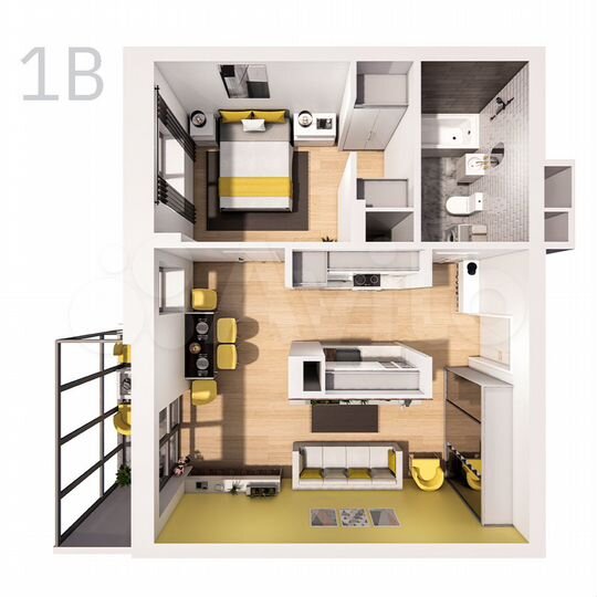 1-к. квартира, 51 м², 10/25 эт.