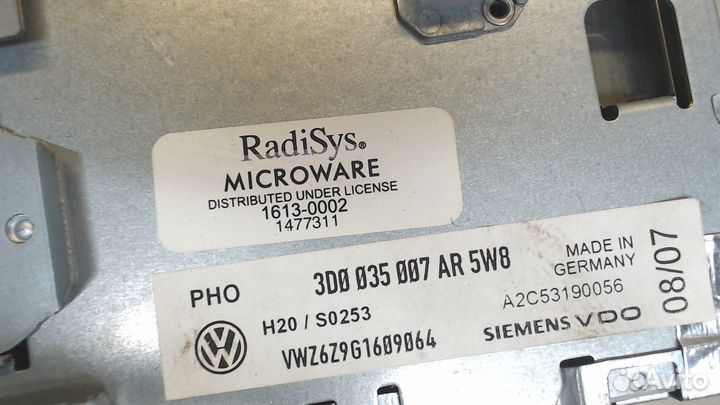 Магнитола Volkswagen Phaeton, 2007