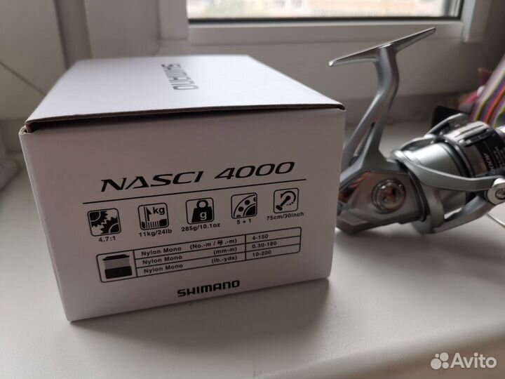 Катушка спиннинговая Shimano Nasci 4000 + 2 подшип