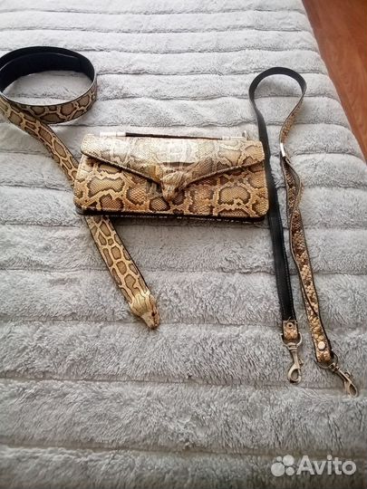 Сумка и ремень из змеи