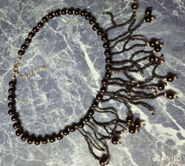 Колье чоппер из натуральных камней Hand made