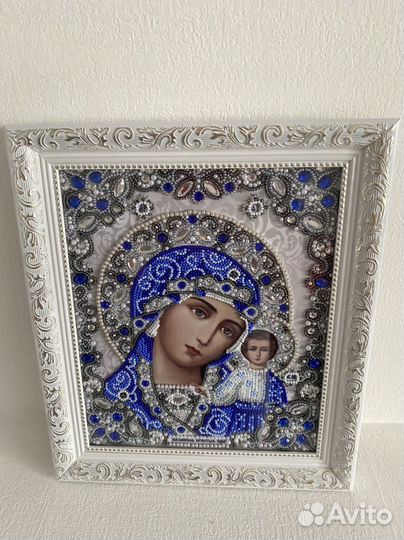 Казанская икона Божьей матери бисером