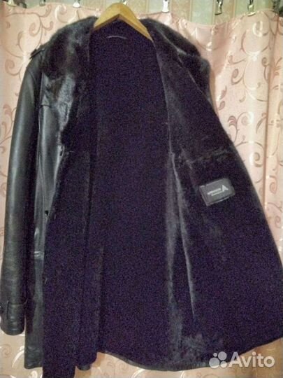 Кожаная дубленка мужская 52-54