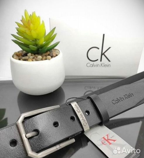 Кожаный Мужской ремень Calvin Klein
