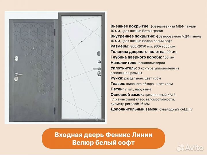 Дверь входная металлическая новая