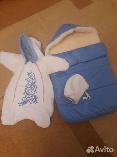 Конверт на выписку для мальчика зима