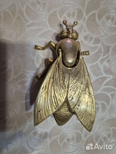 Пепельница муха бронза СССР