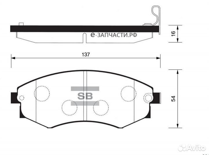Sangsin brake SP1065 Колодки торм.пер