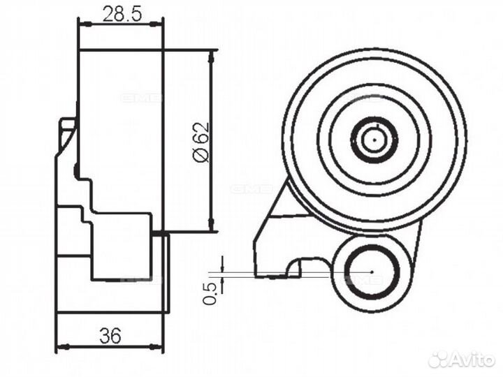 Ролик ремня грм натяжной toyota 4runner/land cruis