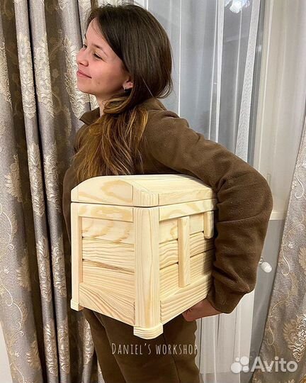 Шкатулка из дерева ручной работы, мебель