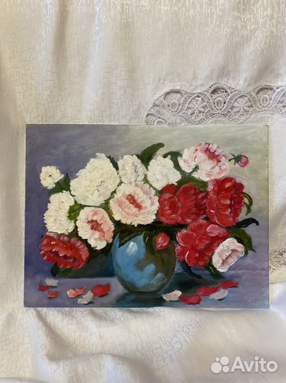 Картина маслом холст на картоне