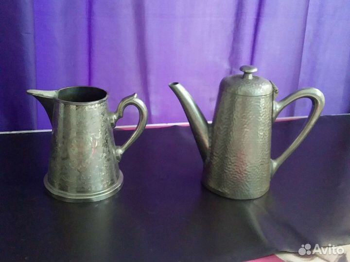 Кофейник латунь старинный