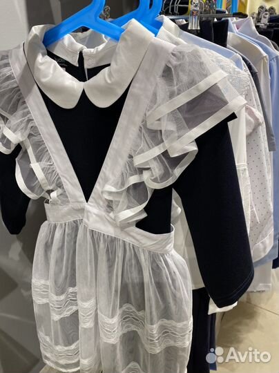 Белый школьный фартук