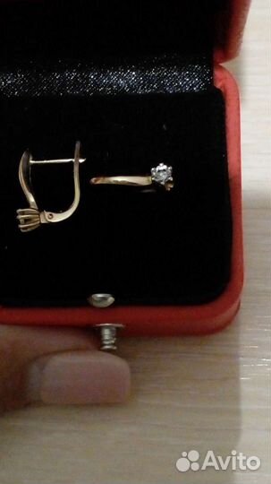 Золотые серьги 585 с бриллиантами