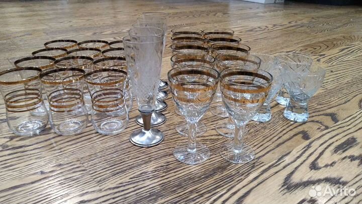 Рюмки с позолотой СССР новые и бу