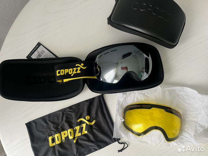Горнолыжные очки с доп стеклом