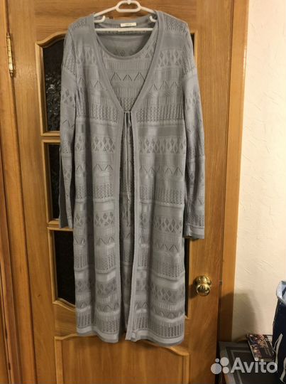 Платье трикотажное с кардиганом 48-50