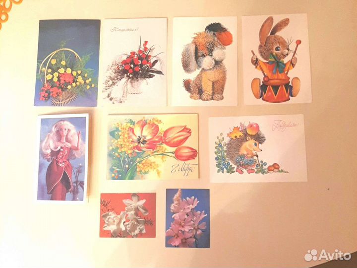 Открытки СССР 8 марта,Поздравляю,Новогодние, чисты