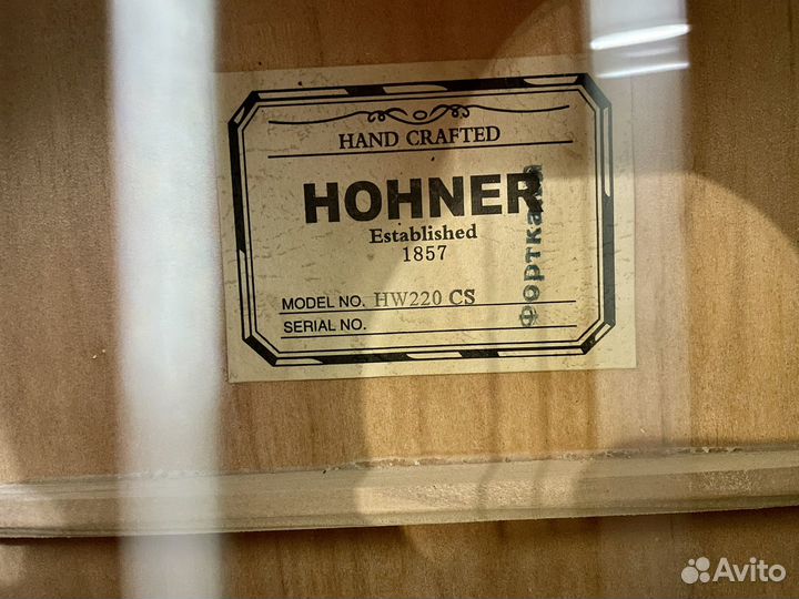 Акустическая гитара hohner HW 220